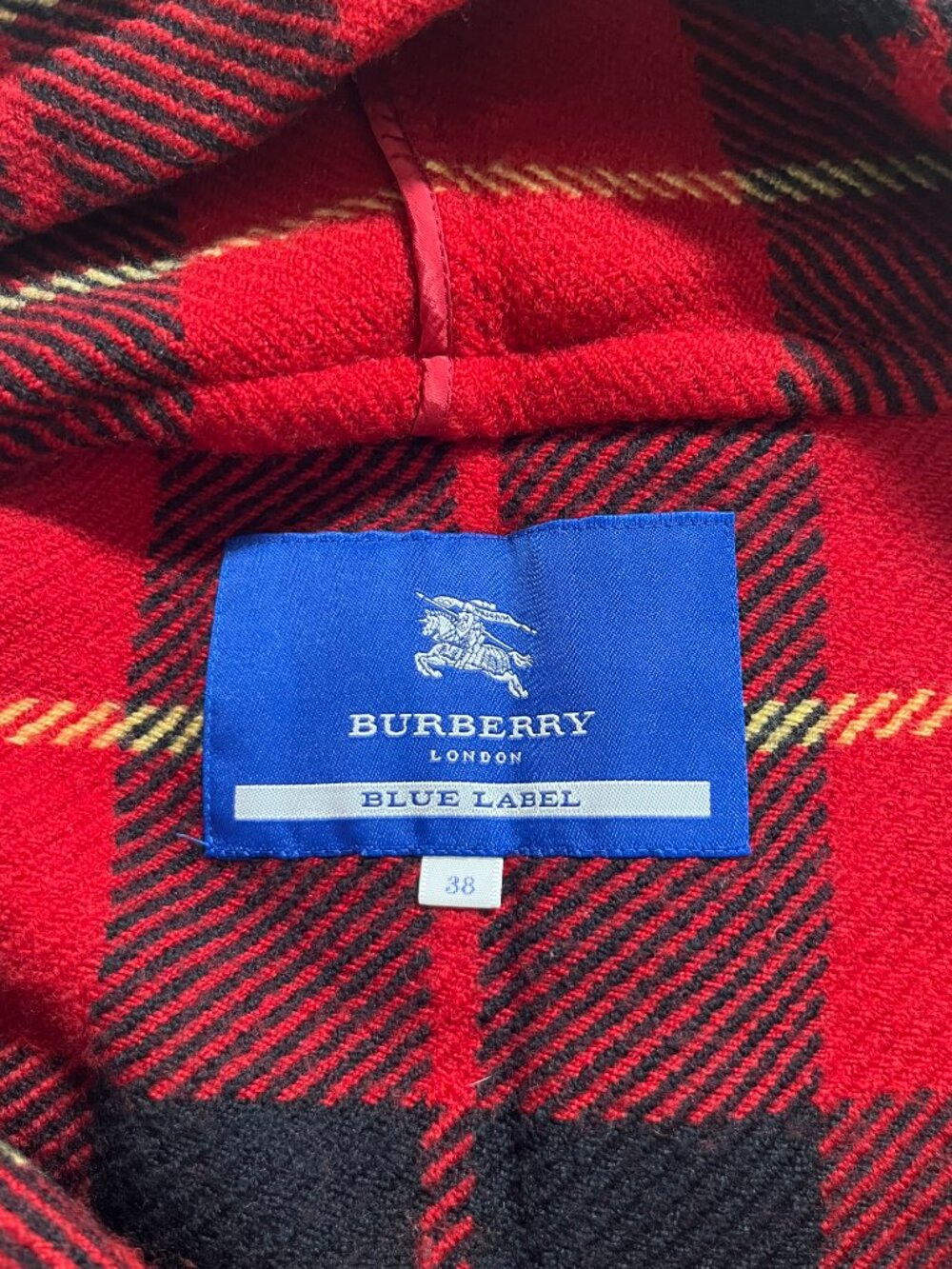 Burberry Hooded Tartan Wool Cape + Garment Bag - Picture 10 of 13